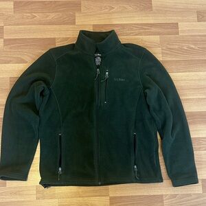 L.L. Bean Men's Dark Green Fleece Jacket